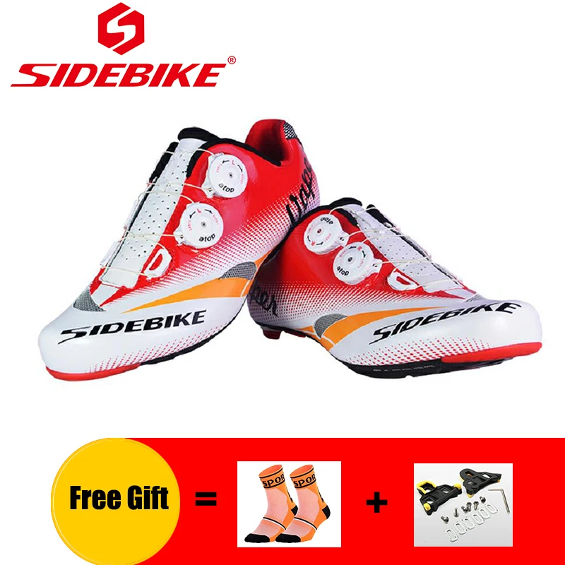 package 2 for W SIDEBIKE велосипедная обувь из углеродного волокна sapatilha ciclismo самоблокирующаяся обувь для шоссейного велосипеда ультра-светильник для езды на открытом воздухе - Цвет: package 2 for W