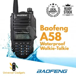 BaoFeng – talkie walkie A58 UHF VHF 5W, étanche, bidirectionnel 