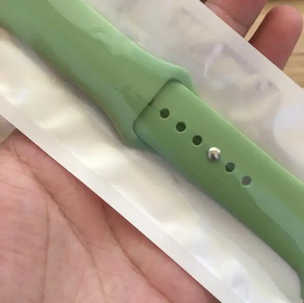 Мягкий силиконовый спортивный ремешок для Apple Watch серии 5 4 3 2 1 42 мм 38 мм 40 мм 44 мм браслет на запястье ремешок для iWatch - Цвет ремешка: mint