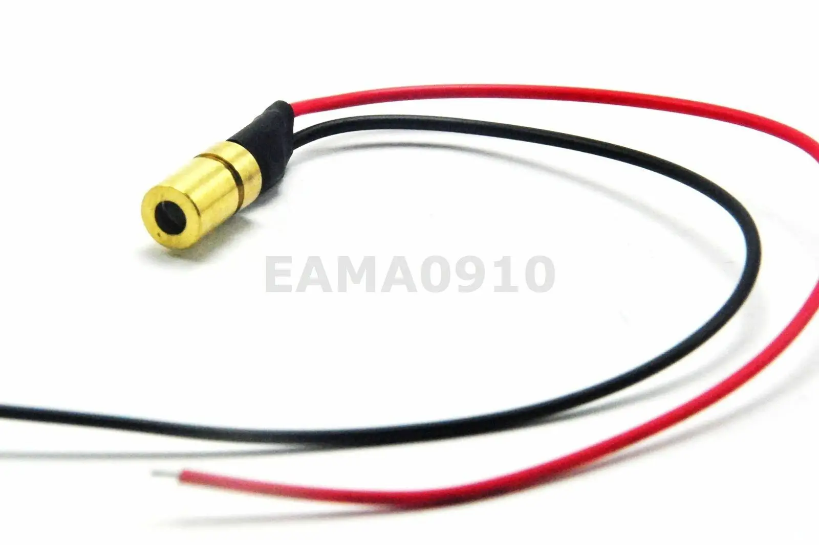 미니 초점 가능 황동 적색 레이저 다이오드 모듈, 650nm, 3.5mW, 6*10mm 도트, 3VDC, 3 개