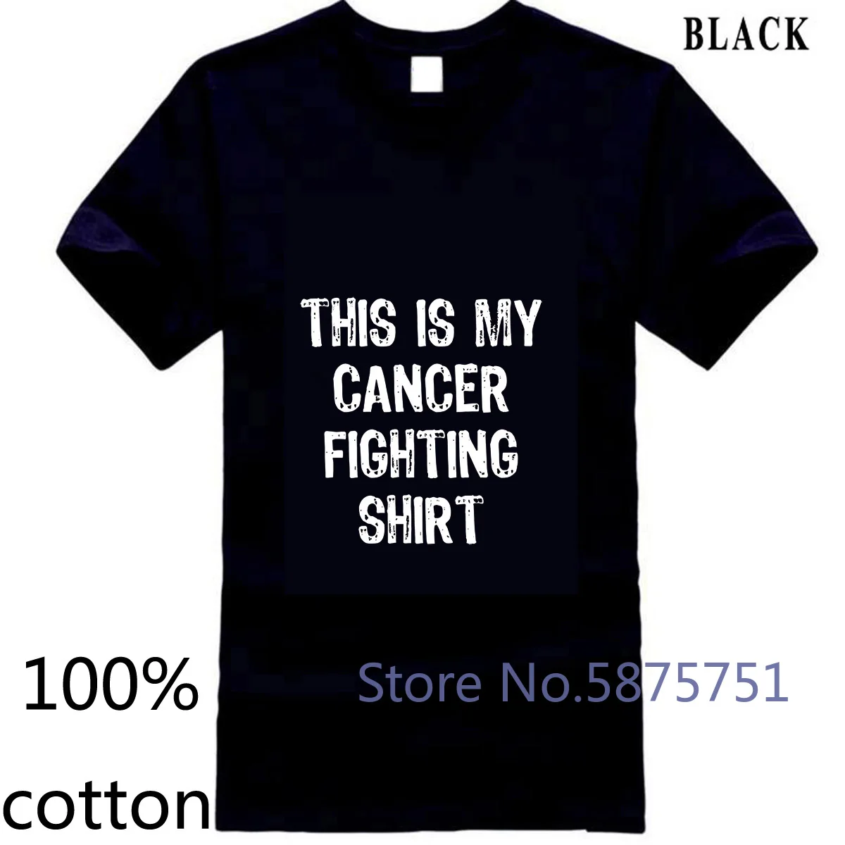 This Is My Cancer Fighting Brand Different Colours men's t shirt t-shirt tops tees 100% cotton 3XL 4XL 5XL short sleeve | Мужская