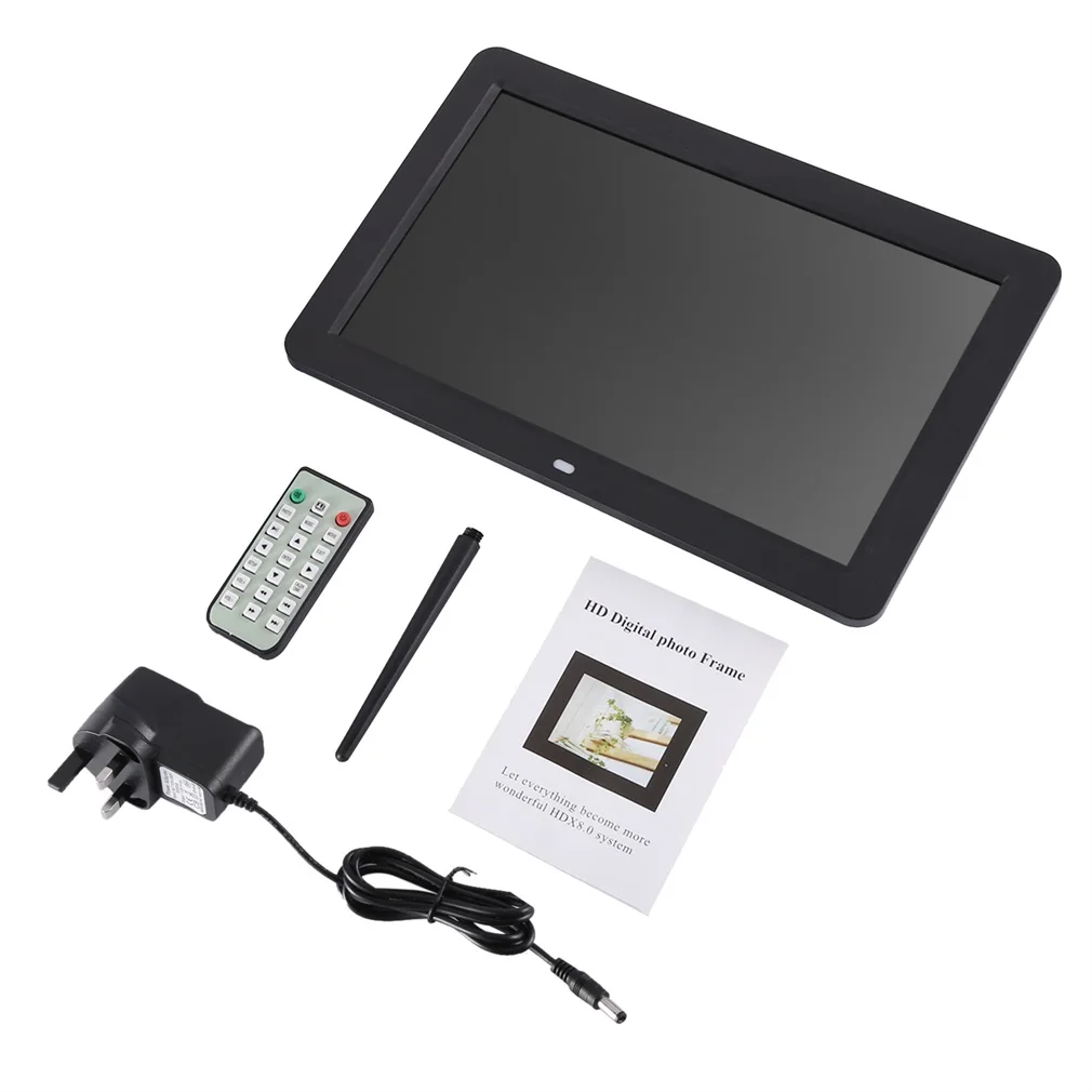 

12in HD TFT LED Wide Screen Muitifunctional Digital Picture Frame With Wireless Remote View Pictures Listen to Music