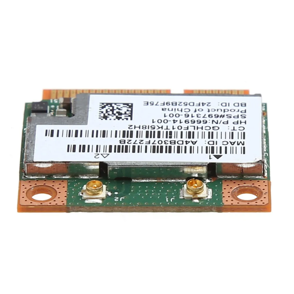 Двухдиапазонный 2,4+ 5G 300M 802.11a/b/g/n WiFi Bluetooth 4,0 Беспроводная Половина мини-карта pci-e для hp BCM943228HMB SPS 718451-001 Au06 19