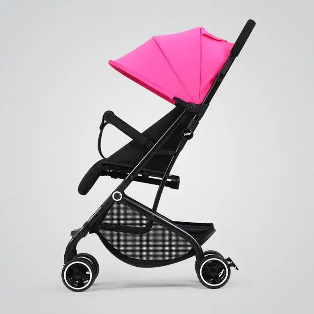 Joyfeel, детская коляска, ультра-светильник, складная, простая, детская коляска, может лежать, высокий пейзаж, тележка, Россия - Цвет: pink
