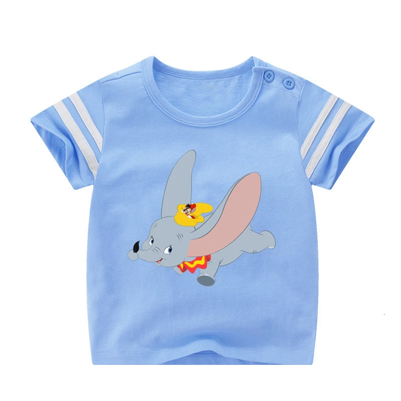 as picture Детская футболка с принтом «Dumbo» для мальчиков и девочек детская футболка летние топы для малышей, футболки с рисунками из аниме - Цвет: as picture