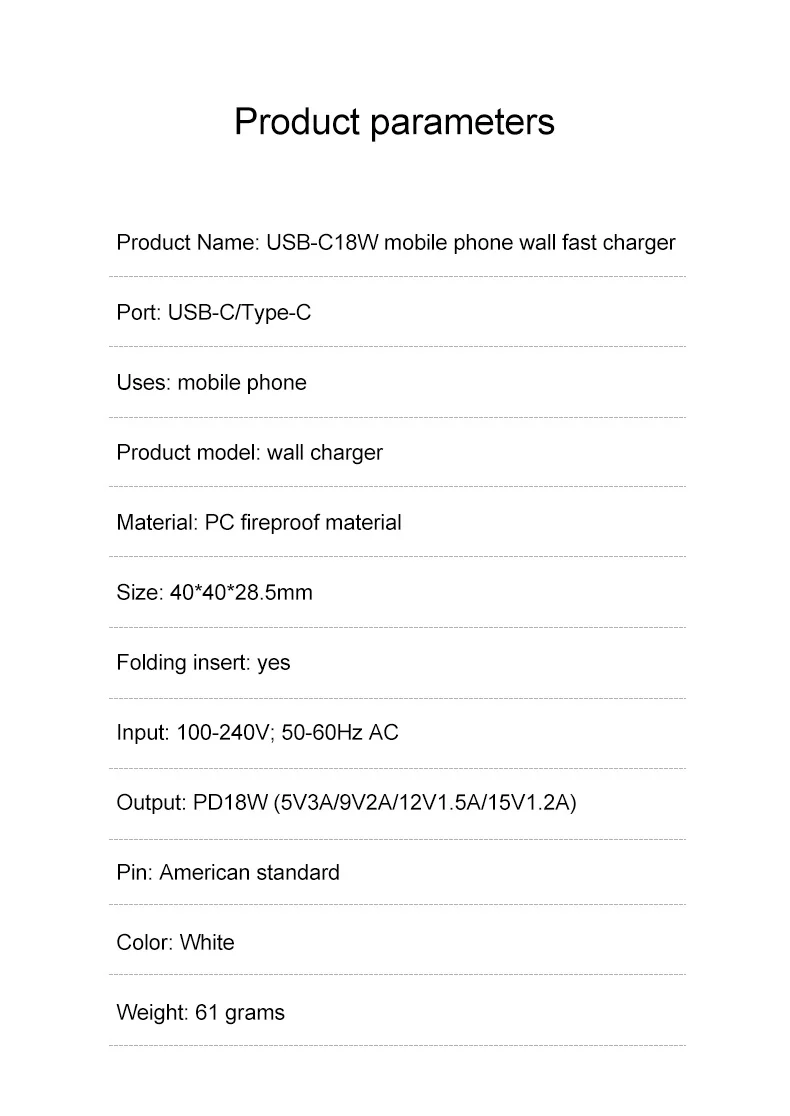 18W PD USB Charger Fast Charge Type C PD 3.0 Charger for iPhone 11 Pro XS XR Mini QC3.0 Phone Charger for Huawei Samsung Adapter