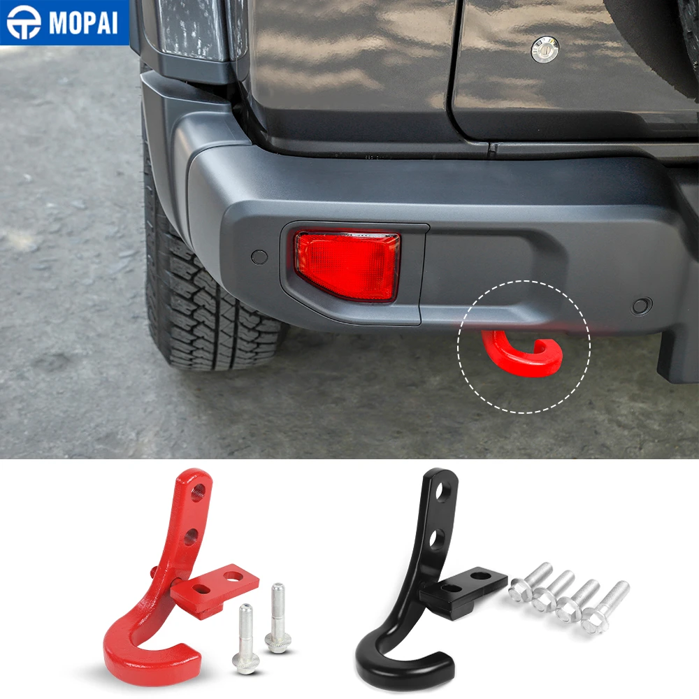 Тяговые бруски MOPAI для Jeep Wrangler JL 2018 + крюк заднего бампера прицепа аксессуары 2019