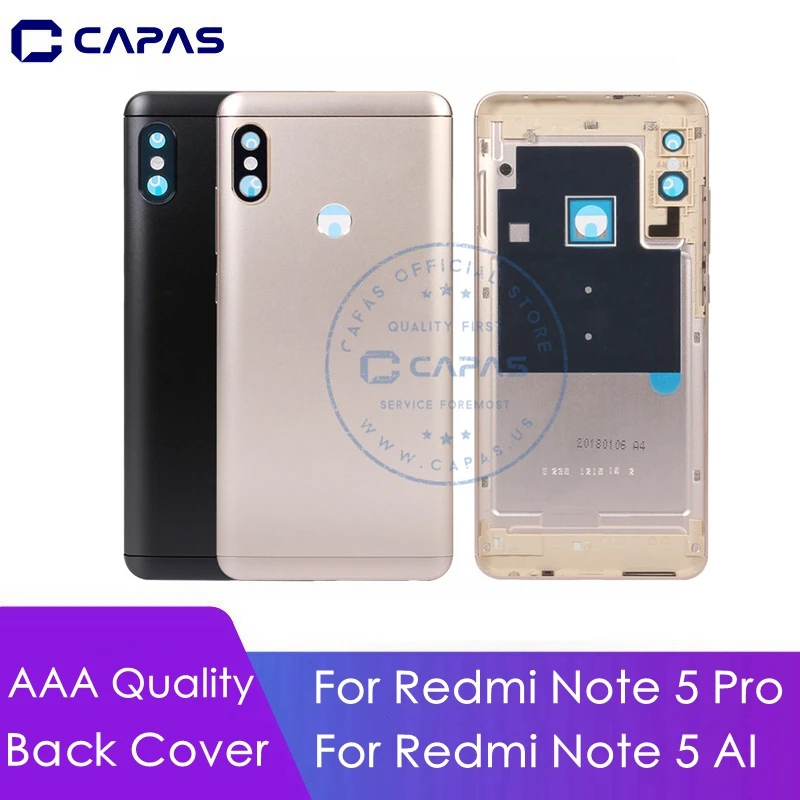 Задняя крышка корпуса для Xiaomi Redmi Note 5 Pro металлическая задняя аккумулятора +