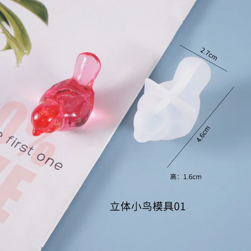 Simulation Bird DIY Crystal Epoxy Resin Mold silicone mold 3D Bird Cute Cartoon Pendant Set Silicone Mold Creative Home Decoration ornaments