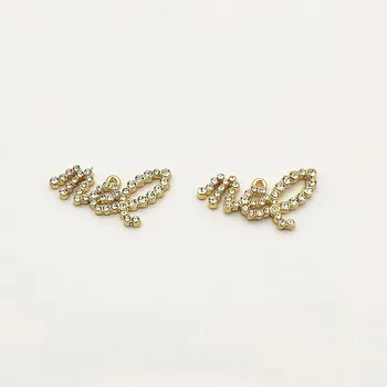 

New arrival! 15x27mm 50pcs Zinc Alloy Rhinestone pendant /charm for Hand Made Earrings DIY parts,Jewelry Findings & Component