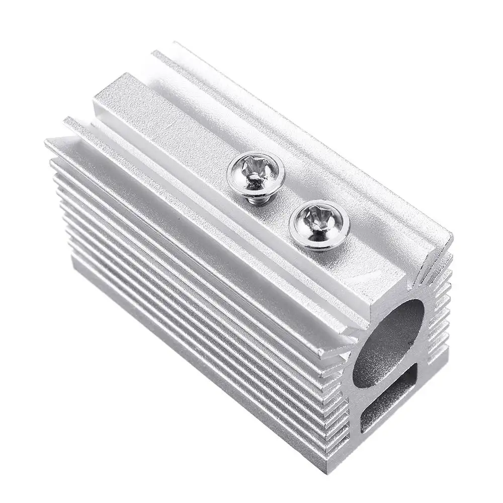 DANIU Sliver 58x22x27mm Silver 12mm Aluminum Heat Sink Groove Fixed Radiator Seat Cooling Heat Sink for 12mm Laser Diode Module