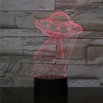 

3D Lamp UFO Alien Touch Sensor Color Changing with Remote Awesome Present for Child Visual Light Effect Led Night Light Lamp