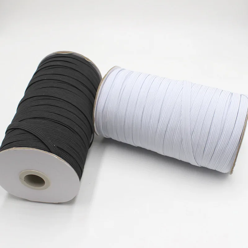 

10Meter/lot elastic band sewing black white 3/6/8/10/12/mm high quality flat elastic bands for underware pajamas ties trim
