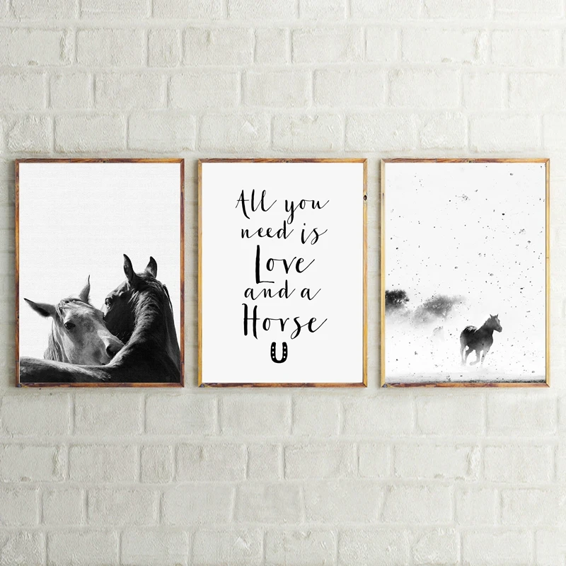 Horse-Art-Decor-Canvas-Prints-and-Poster-Black-and-White-Animal-Horse-Nordic-Canvas-Printing-Home (3)