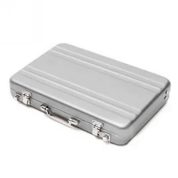 

Organizer Business card box Portable Rectangle Supply Aluminum Storage