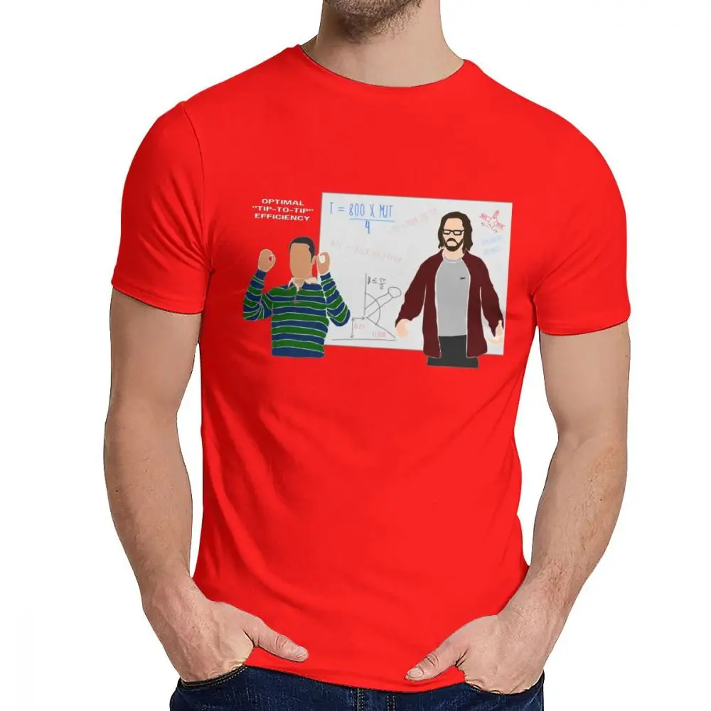 Удобная футболка из Силиконовой долины с оптимальным наконечником на кончик, футболка унисекс в стиле Crazy style, потрясающая футболка с круглым вырезом для мужчин - Цвет: Красный