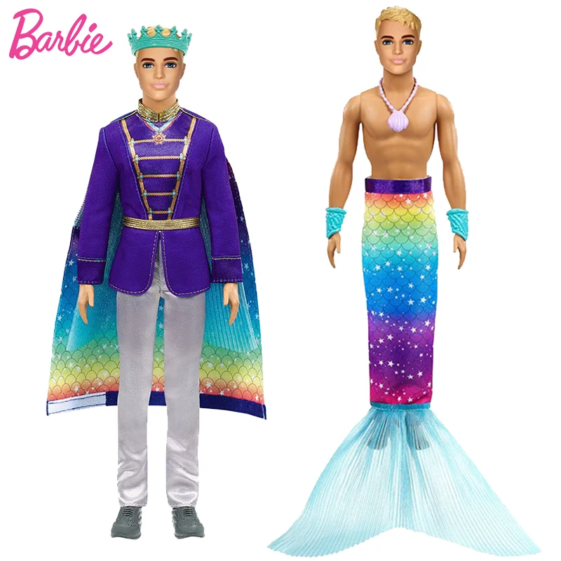 

Original Barbie Dreamtopia Ken Dolls 2-in-1 Prince To Mermaid Fashion Doll Accessories Toys for Girls Fairytale Dressup Juguetes