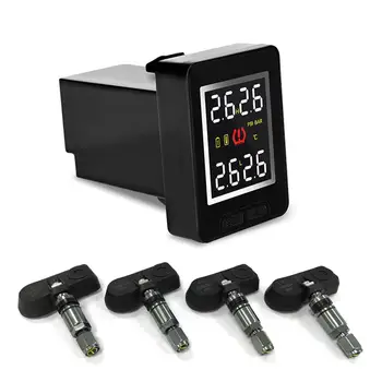 

U912 Car TPMS Wireless Auto Tire Pressure Monitoring System With 4 Internal Anti-theft Sensors LCD Embedded Monitor For Toyota