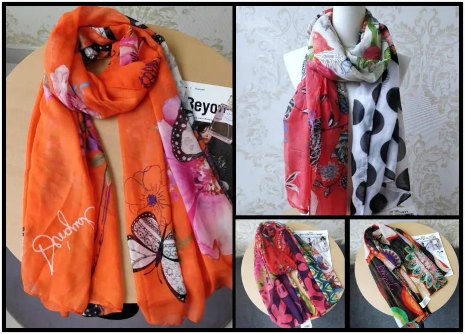 

2019 women autumn spring Spain design long red geometric print scarf birthday gifts cape