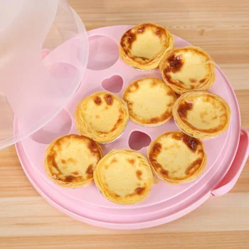 

8 Inches Cake Box Portable Handheld Cake Packaging Food Storage Case Fresh Keeping Container with Lid (Pink)