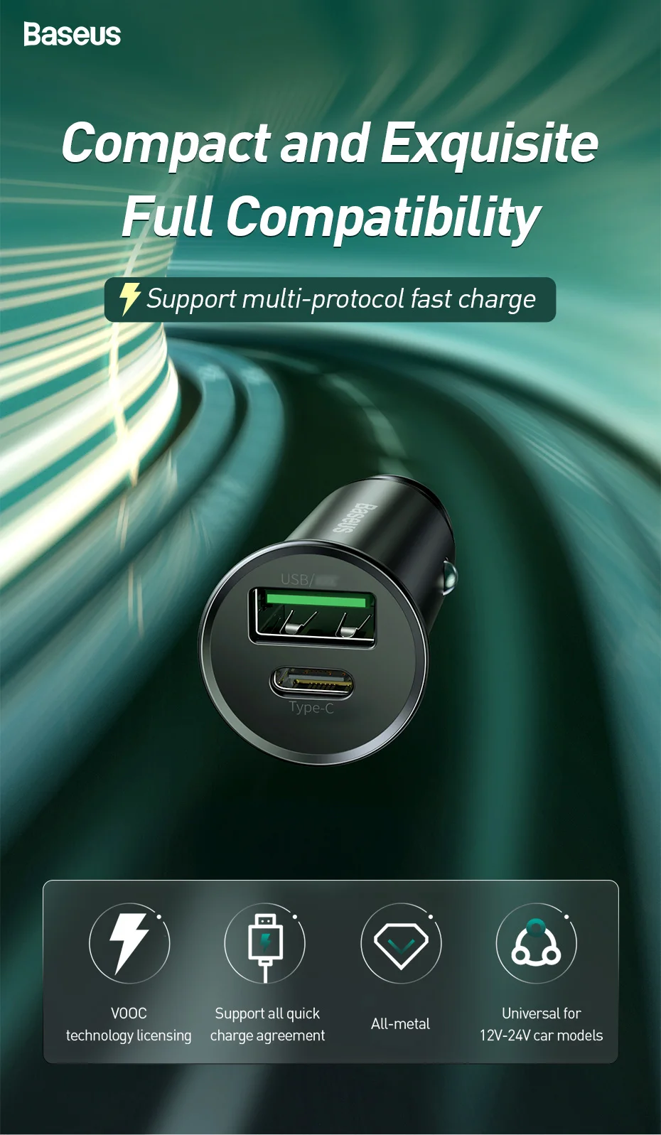 Baseus 30W Car Fast Charger Plus260 Tech Solutions