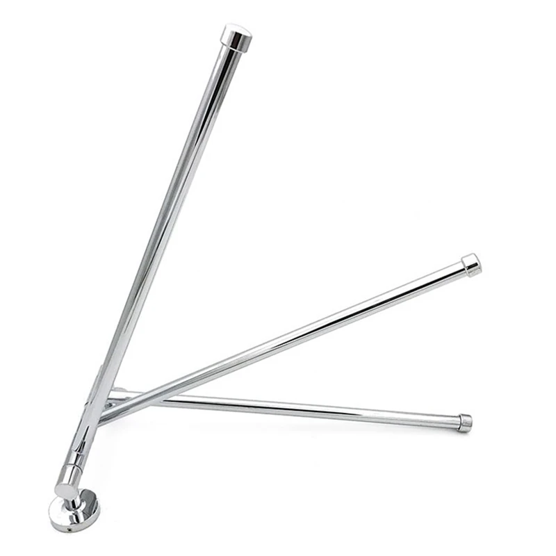 Household Stainless Steel Towel Rack Punch-free 360 Degree Rotating Towel Rack Silver Towel Rack