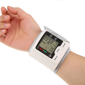 

Automatic Blood Pressure Monitor Wrist Sphygmomanometer with LCD Digital Display Household Use for Measuring Pulse Rate