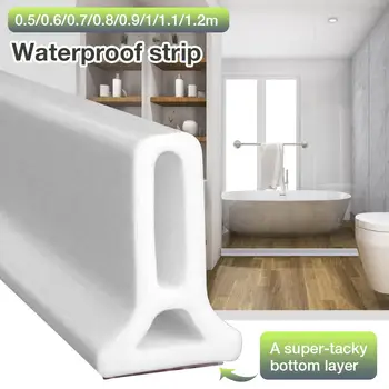 

Bathroom Water Stopper Flood Shower Barrier Rubber Dam Silicon Water Blocker Dry And Wet Separation Collapsible Shower Threshold