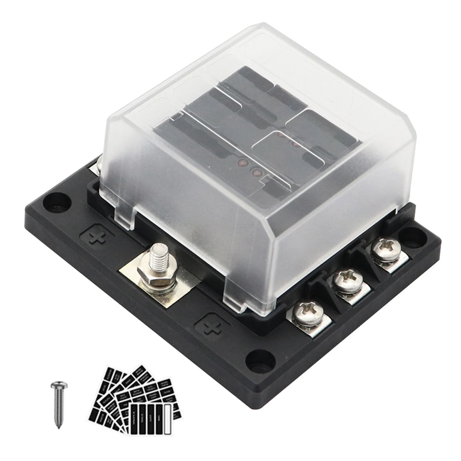 6 Way Blade Fuse Block Holder Box 180 Degree Rotating Cover with LED Indicator Suitable For 12-32V Cars Trucks Motorcycles | Автомобили и