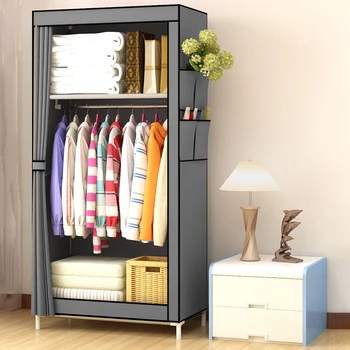 

Multifunctional Non-Woven Cloth Wardrobe Closet Portable Folding Dustproof Waterproof Clothing Storage Cabinet Furniture