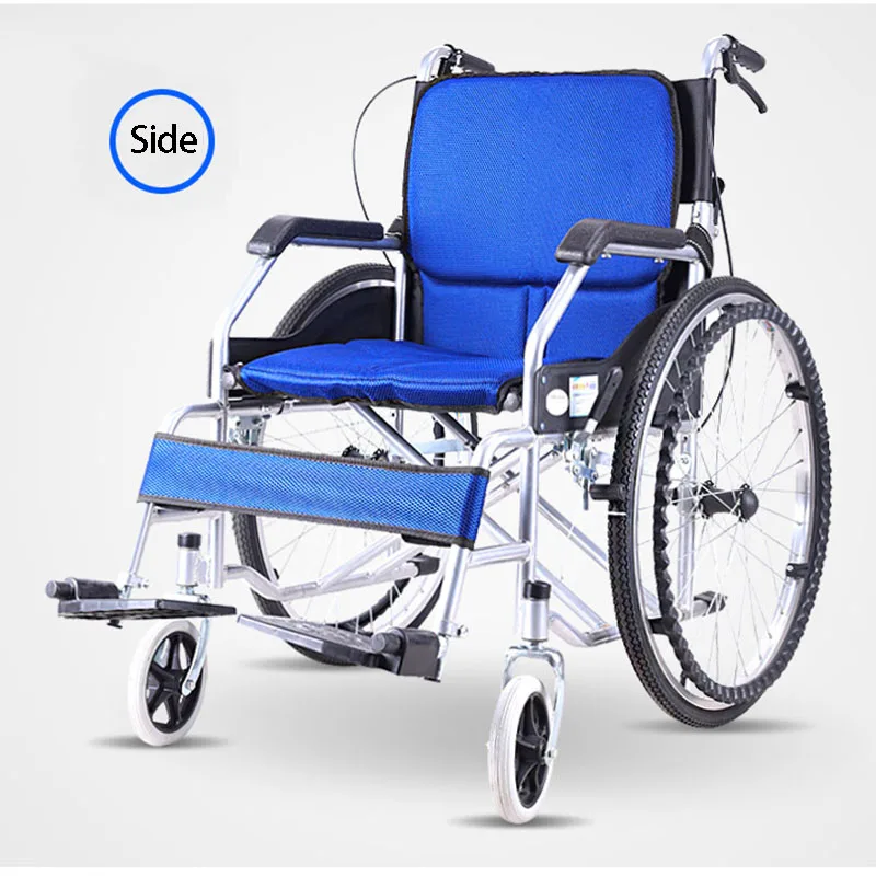 Wheel Chair Wheelchair Fisabled Elderly Portable Wheelchair Light Leisure Handrail Travel Aluminum Alloy Disabled