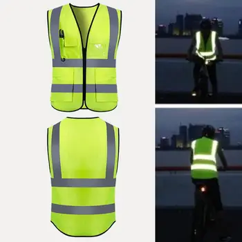 

Safety Jacket Traffic Construction Clothing Engineering Sanitation Worker Reflective Vest Safety Vest Practical Sturdy Yellow