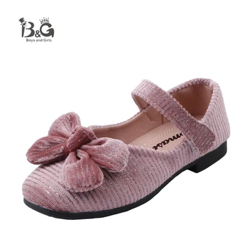 

B&G Girl Princess Dancing Shoes Breathbale Suede Princess Flat Shoes Anti-slip Soft Summer Girl Beach Shoes