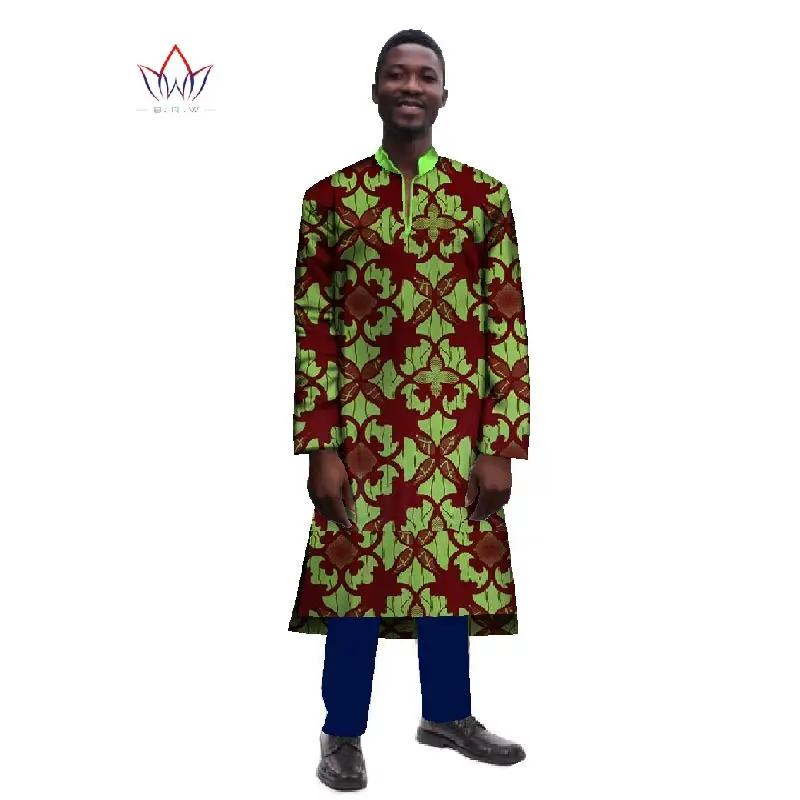 

African Print Dreeses for Men Long Sleeve Mens Robes Traditional African Clothing Dashiki Men Clothes Plus Size 6XL BRW WY241