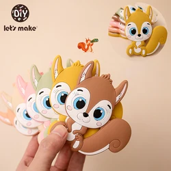 1 pçs bebê dentição brinquedo produtos de cuidados orais pode diy chupeta corrente dentição do bebê brinquedos dos desenhos animados esquilo bebê mordedores presentes