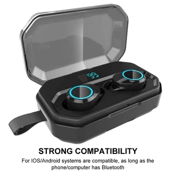 

Wireless Bluetooth Headphones Touch Control Earbuds IPX7 Waterproof Sport Headsets with Charging Box