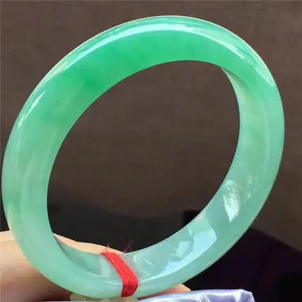 

Gift Certificate Natural and Burma Jade A-Class 54-62mm Green Jade Bracelet Exquisite Princess Bracelet Best Gift