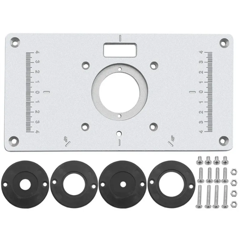 

Multifunctional Aluminium Router Table Insert Plate Woodworking Benches Wood Router Trimmer Models Engraving Machine