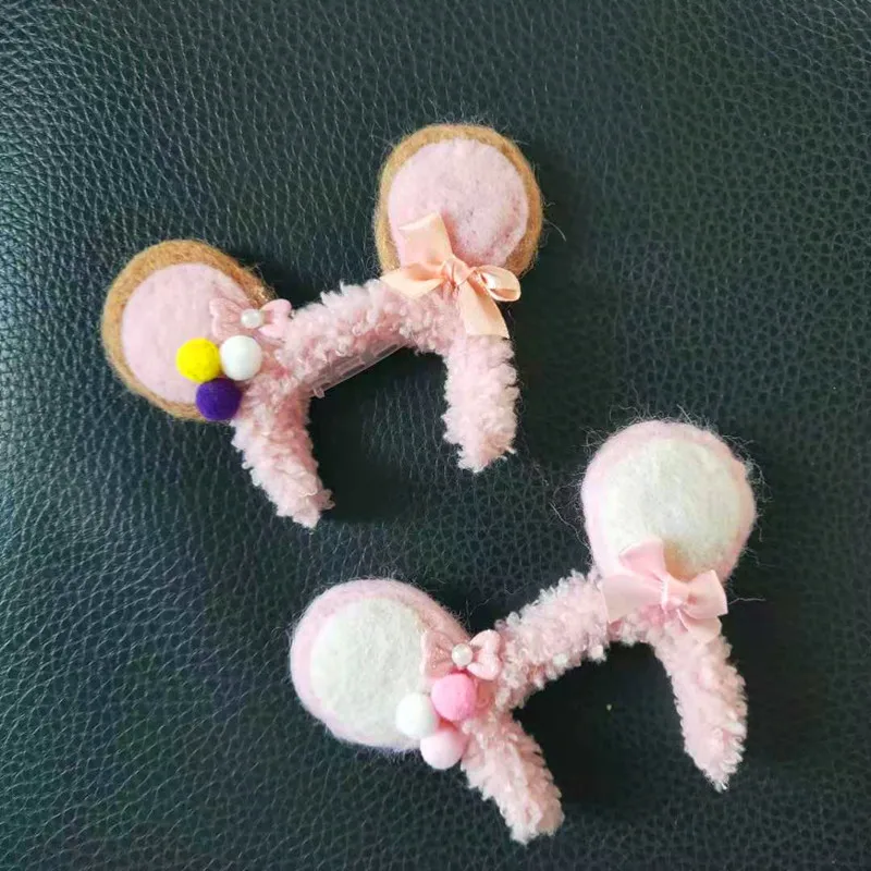 

2019 Plush bear ear headband New Pet Dog Cat Hair Dog Hairpin Handmade Boutique Gift Jewelry Accessories