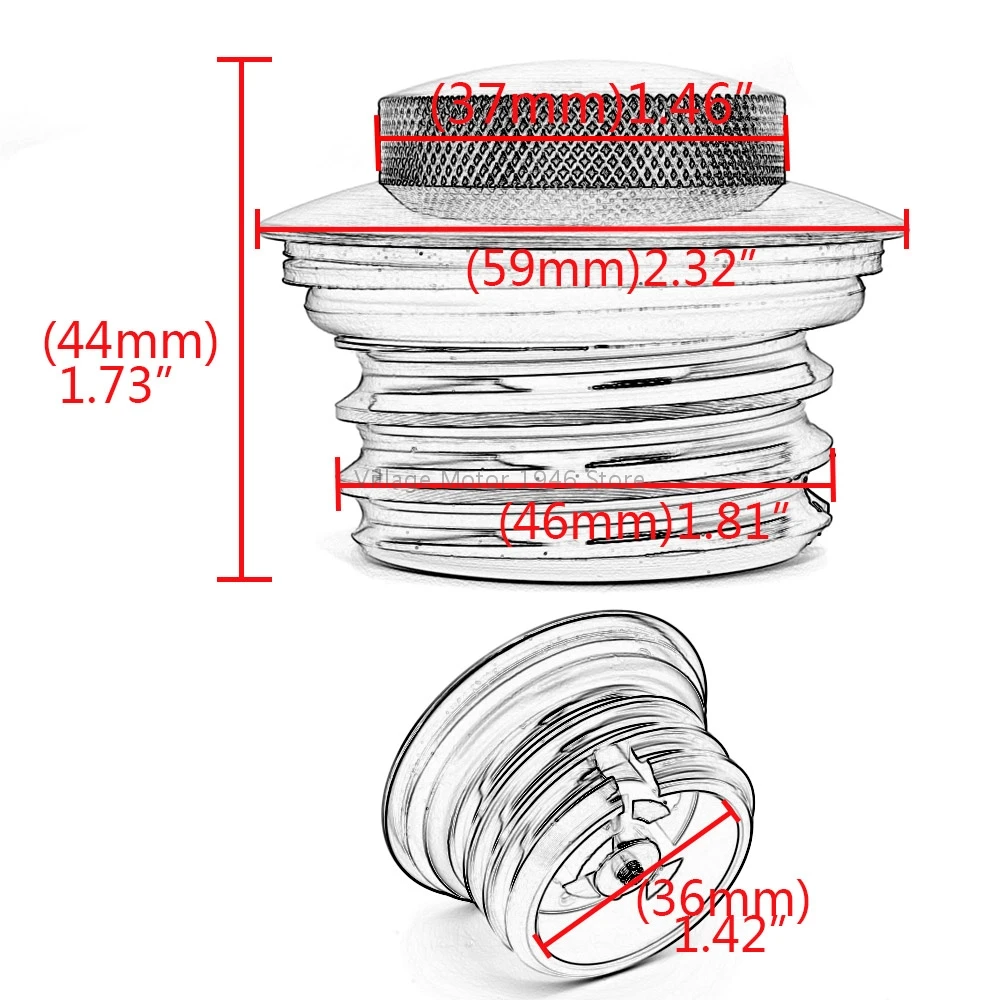 Flush Mount Tangki Bahan Bakar Gas Cap 