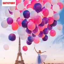 GATYZTORY 3D Алмазная живопись полная квадратная дрель DIY домашний Декор Ремесло Стразы мозаичная картина на заказ Эйфелева башня и воздушные шары
