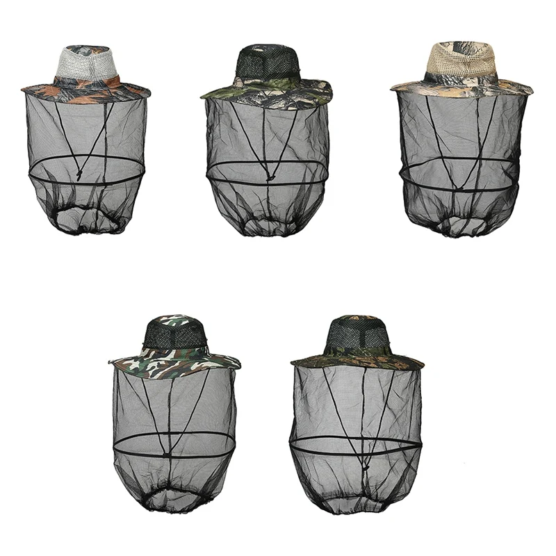 

Fishing Cap Outdoor Protective Mosquito Head Net Large Brim Breathable Sunshade Fishing Bucket Hat Men Women Sportswear