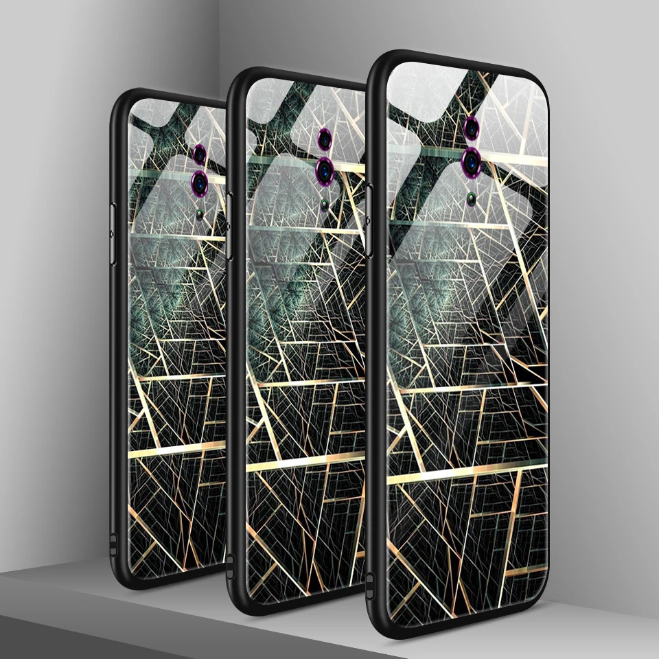 Чехол для телефона OPPO Reno 10x Zoom CPH1919 с звездным узором из закаленного стекла для OPPO REN Z PCDM10 мягкие защитные Твердые чехлы