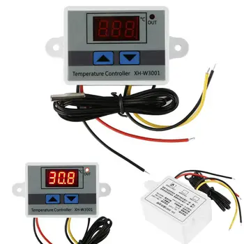 

XH-W3001 220V Digital LED Temperature Controller 10A Thermostat Control Switch Probe New