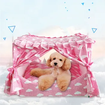 

Princess Luxury Court Dog Bed Cat Sofa Pet Bed Mat Sleep Bag Teddy Cat Puppy Nest Kennel Drop Shipping camaS para perro cute