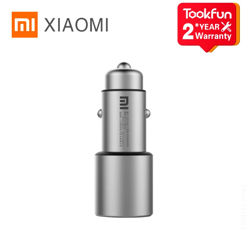 Автомобильное зарядное устройство Xiaomi QC 3 0 Dual USB Quick Charge 5V/3A 9V/2A 15V/1.5A со