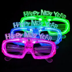 Festival LED Glowing Glasses Casual Glow In The Dark Cold Light  Happy New Year Party Supplies Eye Glasses