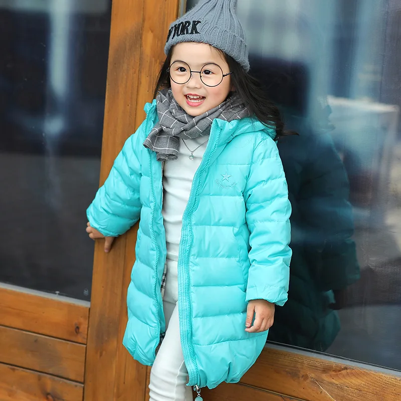 OLEKID/Коллекция года, детский зимний пуховик для девочек белое утепленное пальто на утином пуху для девочек зимний комбинезон для детей возрастом от 2 до 8 лет, парки для маленьких девочек