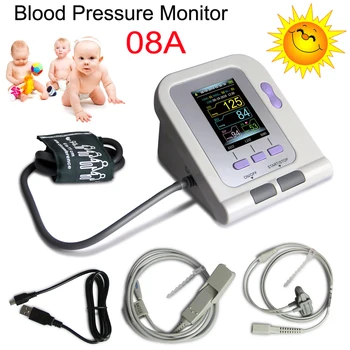 

08A Digital Neonate Blood Pressure Monitor Portable Electronic Sphygmomanometer Pulse measurement tool 6-11cm BP Cuff+SPO2 Probe