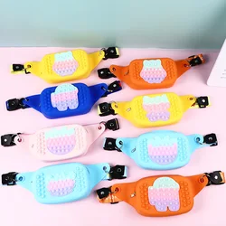 Bolso de cintura de mensajero para niños, Cartera de juguete creativo, Simple, con hoyuelos, divertido, antiestrés, con burbujas